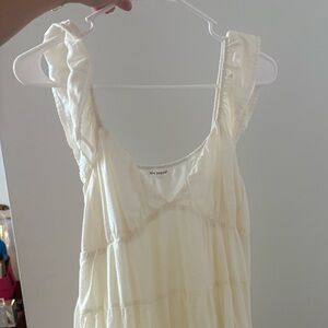 Blu Pepper Ivory Ruffle Dress